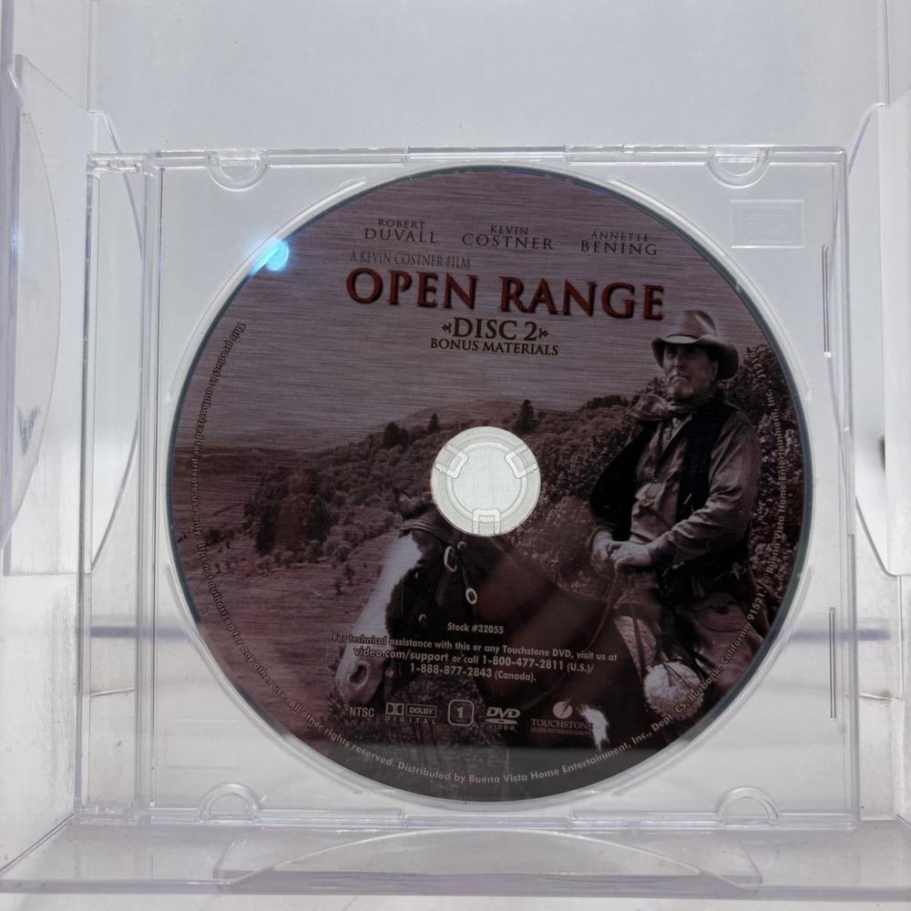 Open Range DVD Disc 2 Bonus Materials Kevin Costner Robert Duvall Stock 32055